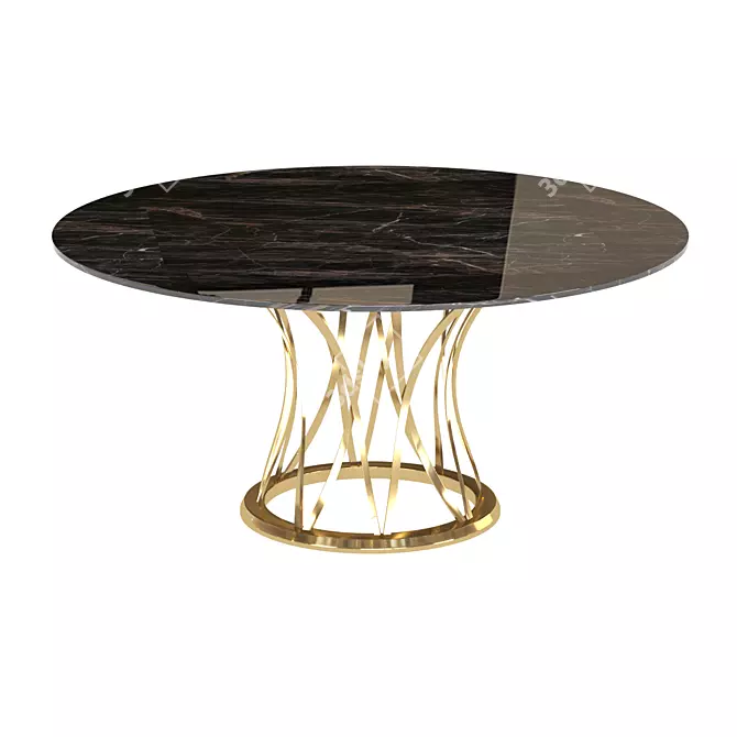 Stunning Potocco Volcano Italian Table 3D model image 1
