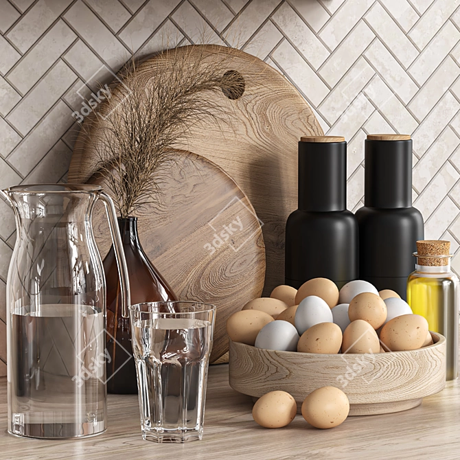 Title: Versatile 2015 Kitchen Accessories 3D model image 6