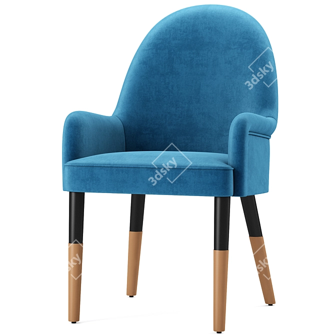 Alchemy Carver Armchair: Elevated Elegance for your Dining Space 3D model image 2