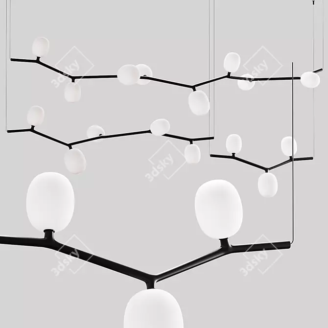 Sleek Ivy Pendant Light 3D model image 3