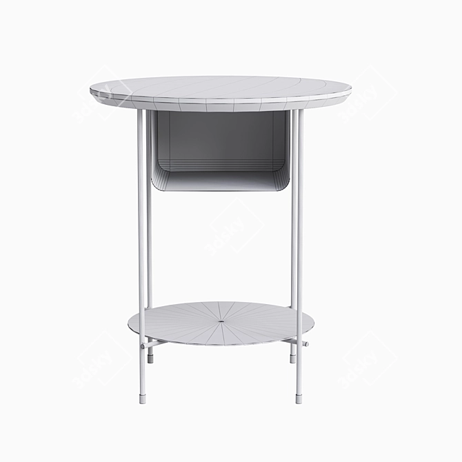 Bangor Bedside Table: Stylish and Functional 3D model image 5