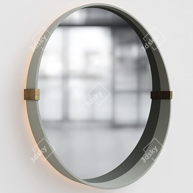 Elegance Elevated: Morada Rondo Mirror 3D model image 1