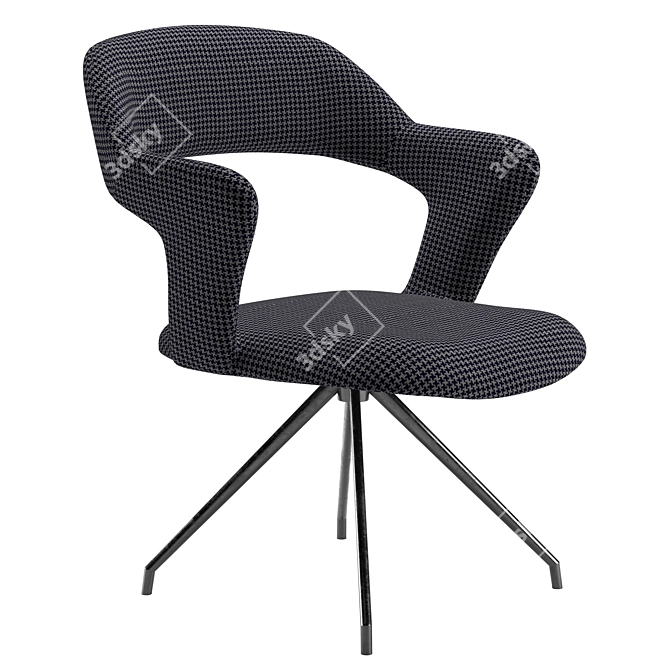 Modern Rotating Desk Armchair 3D model image 1