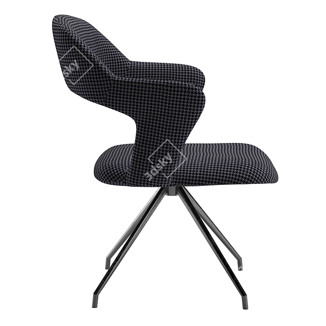 Modern Rotating Desk Armchair 3D model image 2
