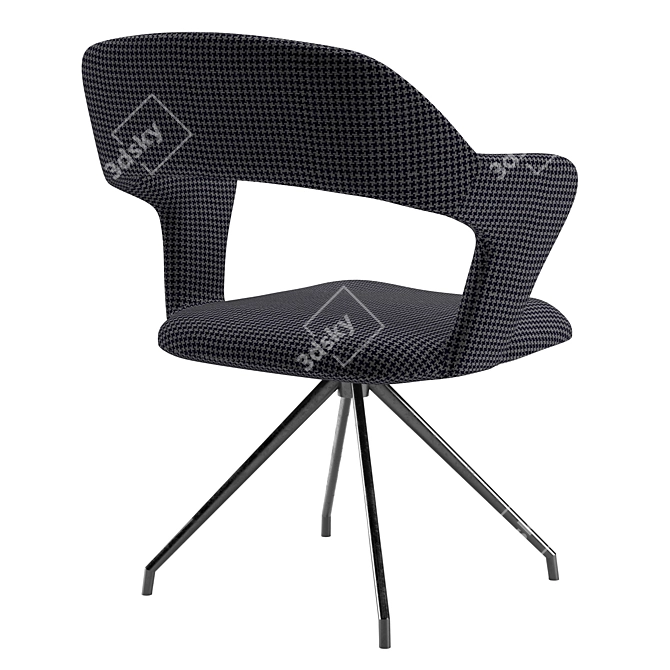 Modern Rotating Desk Armchair 3D model image 3