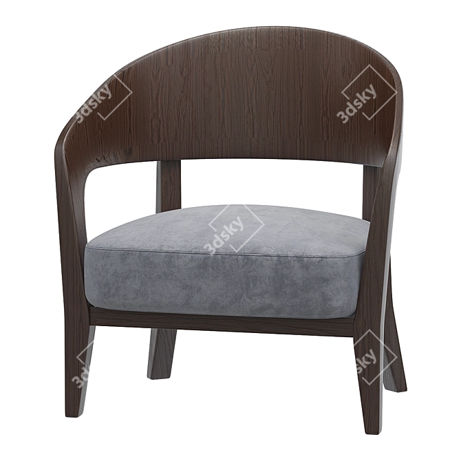 Elegant Porada Alba Armchair 3D model image 1