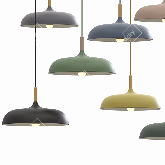 Contemporary Kora Pendant Light 3D model image 2