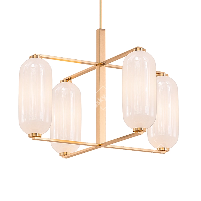 Luminous Elegance: JERRY Chandelier 3D model image 1