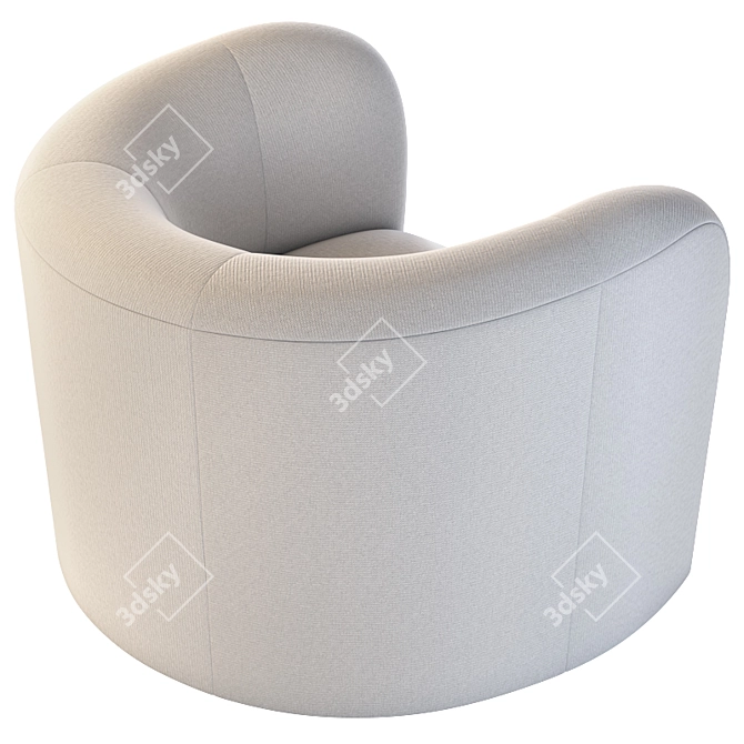 Stylish Baker Wave Chair 3D model image 3