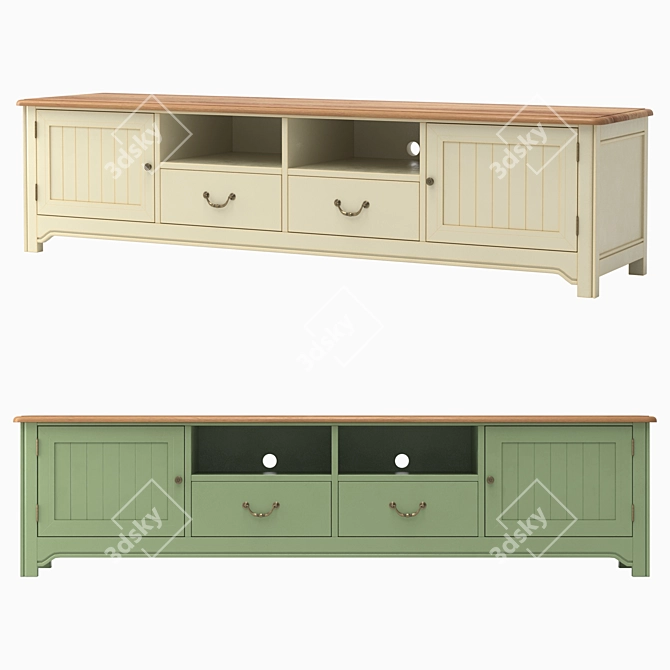 Elongated Olivia TV Console 3D model image 1