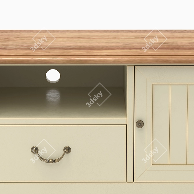 Elongated Olivia TV Console 3D model image 5