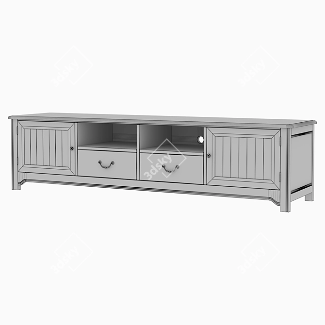 Elongated Olivia TV Console 3D model image 6