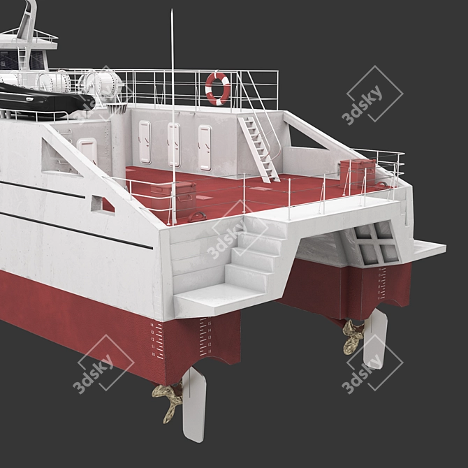 Pioneer-M: Cutting-Edge Research Catamaran 3D model image 3