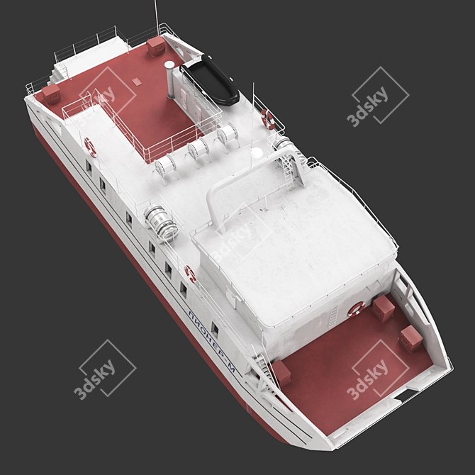 Pioneer-M: Cutting-Edge Research Catamaran 3D model image 5