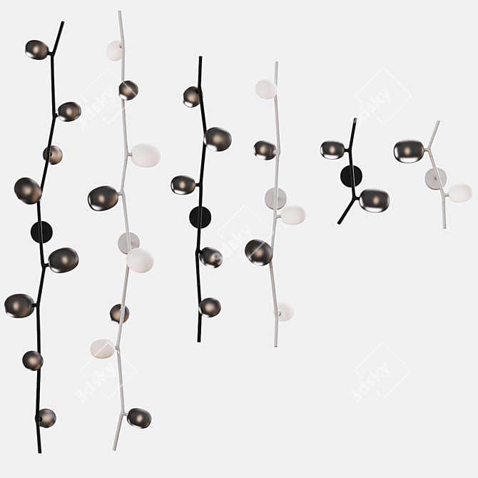 Elegant Ivy Wall Light 3D model image 2