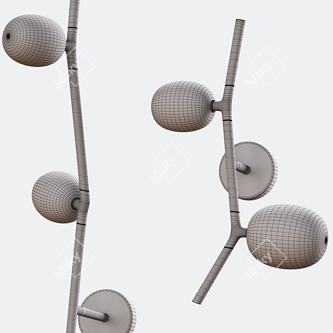 Elegant Ivy Wall Light 3D model image 4