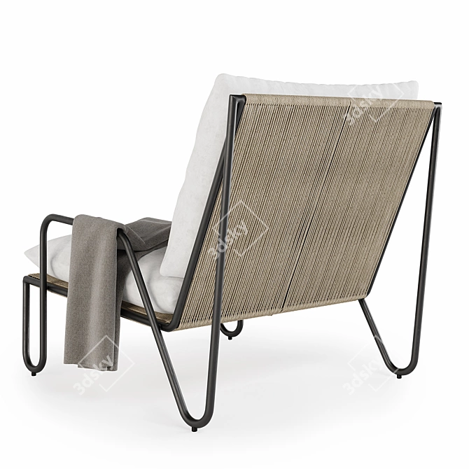 Coastal Comfort Outdoor Chair 3D model image 5