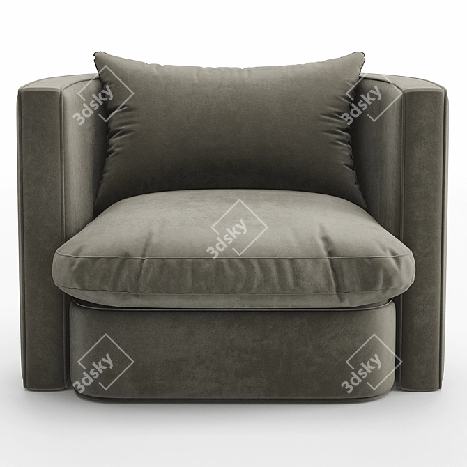 Elegant Jules Armchair 2013 3D model image 2
