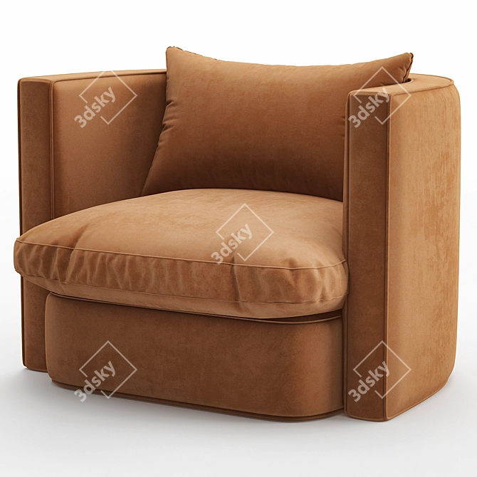 Elegant Jules Armchair 2013 3D model image 5