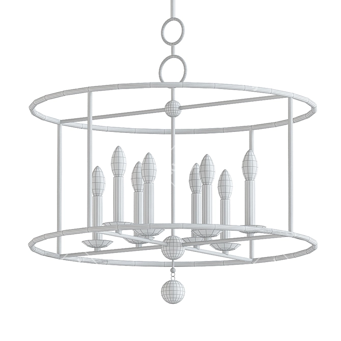 Bronze Cameron 8-Light Chandelier 3D model image 2