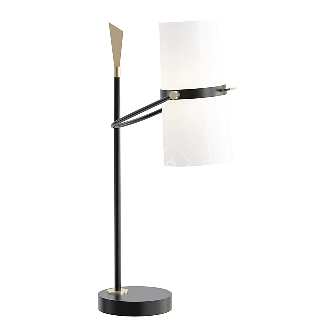Sleek Black Table Lamp 3D model image 1