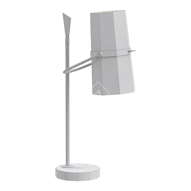 Sleek Black Table Lamp 3D model image 2