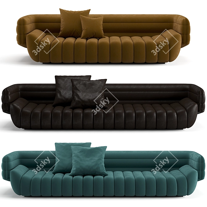 Modern Tactile Sofa for Luxurious Comfort 3D model image 1