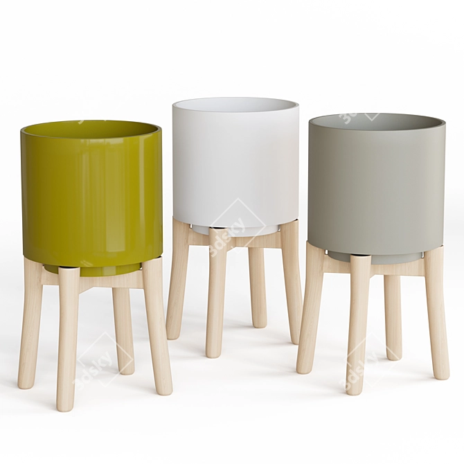 Florian Planter with Gelvei Legs 3D model image 1