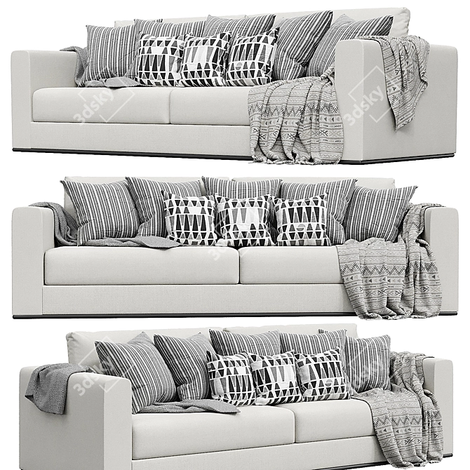 Elegant Telford Sofa | Luxurious Comfort 3D model image 1