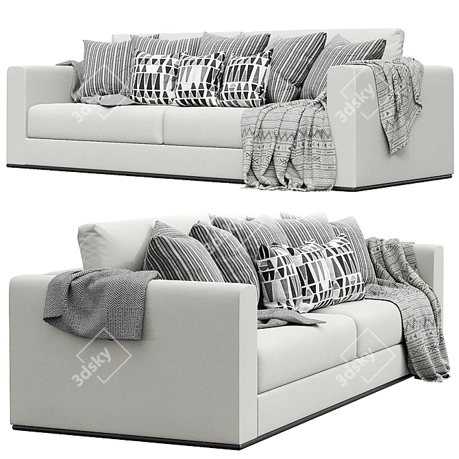 Elegant Telford Sofa | Luxurious Comfort 3D model image 5