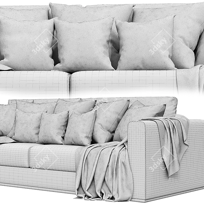 Elegant Telford Sofa | Luxurious Comfort 3D model image 6