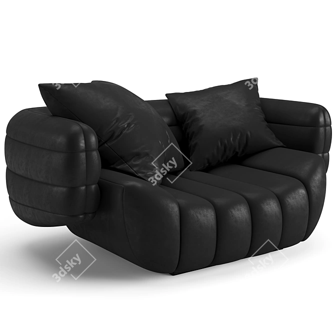 Luxury Tactile Armchair by Baxter 3D model image 5