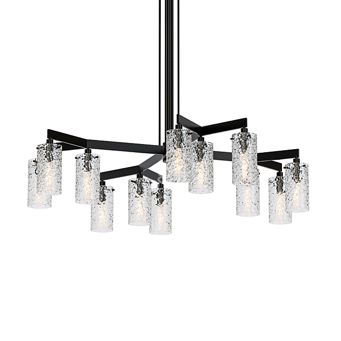 Elegant Charleroi Chandelier 122cm 3D model image 1