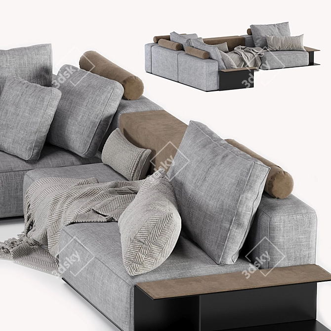 Poliform Westside Modular Sofa - Modern Design 3D model image 2