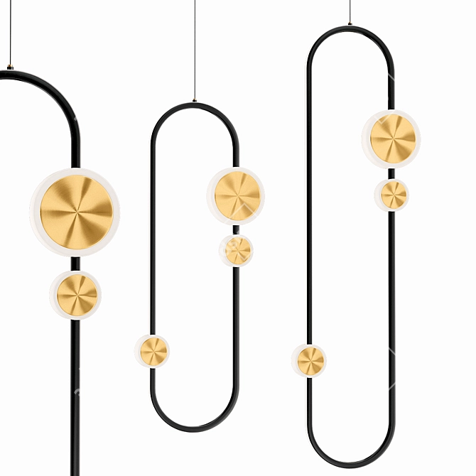 Sleek Lakka Pendant - Modern Design 3D model image 1