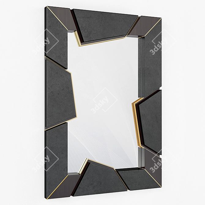 Luxxu Athos Mirror: Elegant Dimensions and Superior Craftsmanship 3D model image 2