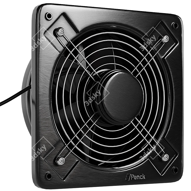 Versatile Penck Exhaust Fan - Black, White, Grey & Beige | 30x30x8 cm 3D model image 3