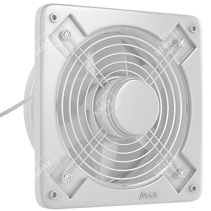 Versatile Penck Exhaust Fan - Black, White, Grey & Beige | 30x30x8 cm 3D model image 5