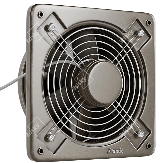 Versatile Penck Exhaust Fan - Black, White, Grey & Beige | 30x30x8 cm 3D model image 6