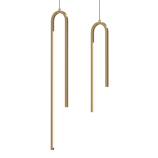 Sleek LED Pendant Light - Lampatron WIKI 3D model image 2
