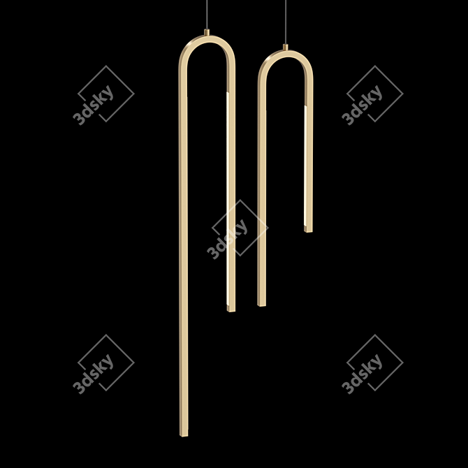 Sleek LED Pendant Light - Lampatron WIKI 3D model image 3