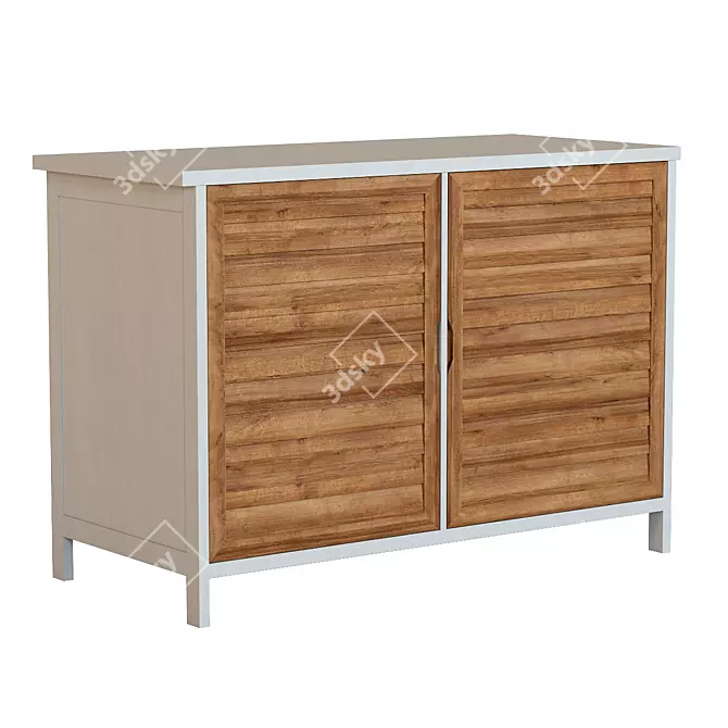 Esterel Two-Tone Sideboard: Stylish Spruce Storage 3D model image 1