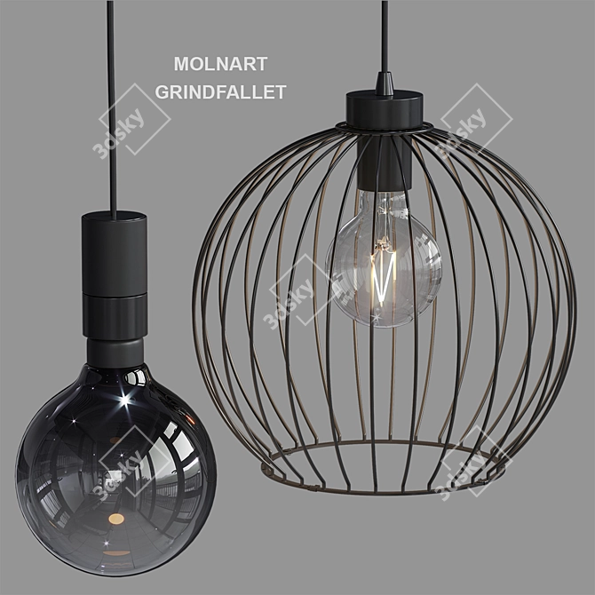 IKEA Grindfallet Molnart Pendant 3D model image 5