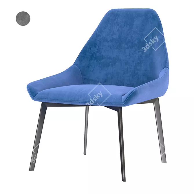 Alya SI1554: The Elegant Upholstered Chair 3D model image 1