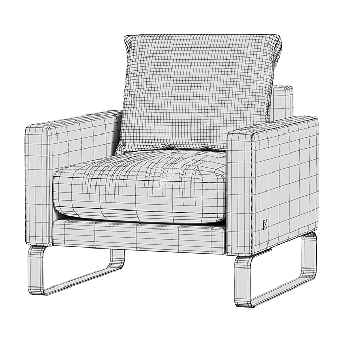 Elegant Rolf Benz Chair: 2014 Version 3D model image 6