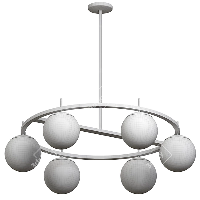 Alluria 6-Light Crystal Chandelier 3D model image 3