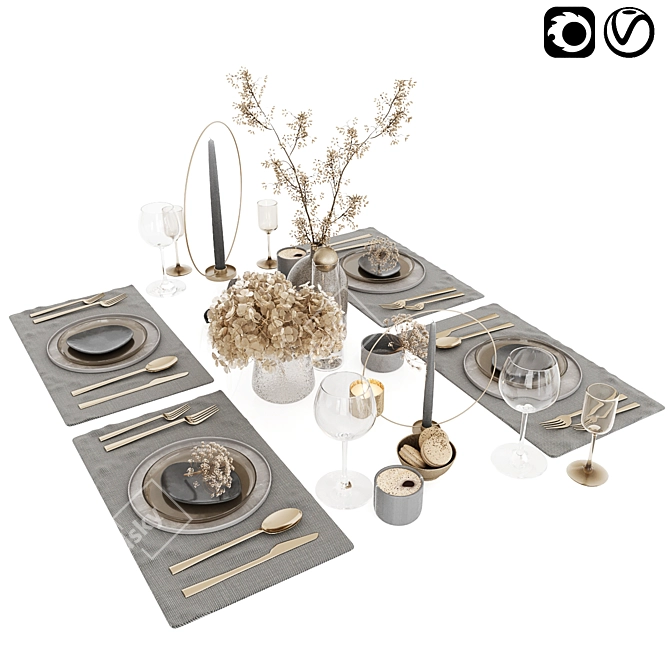 Chic Home Decor Collection 3D model image 1