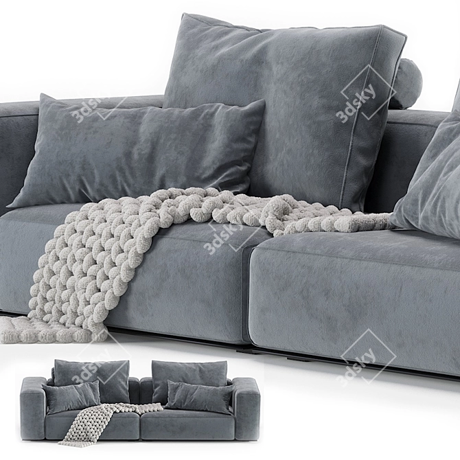 Elegant Westside Poliform Modular Sofa 3D model image 3