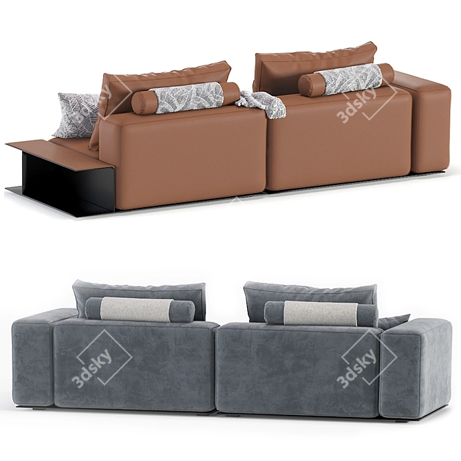 Elegant Westside Poliform Modular Sofa 3D model image 6