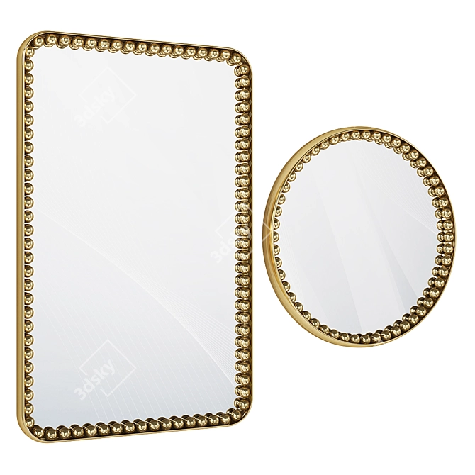 Orbis Luxe Rectangular Mirror 3D model image 1